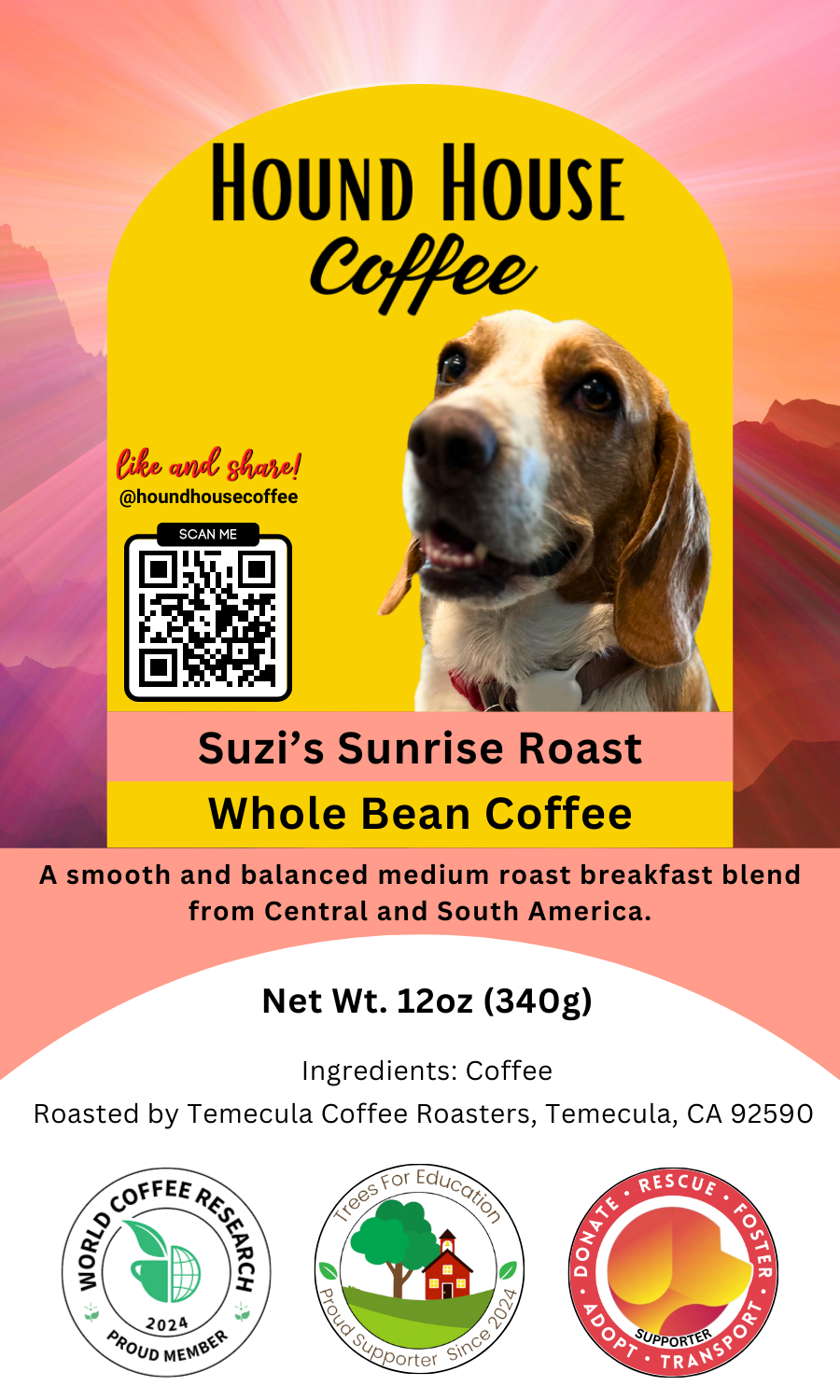 Suzi's Sunshine Roast  (Medium Roast)