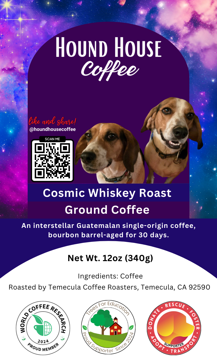 Cosmic Whiskey Roast (Medium Roast) (Single-Origin Guatemala)