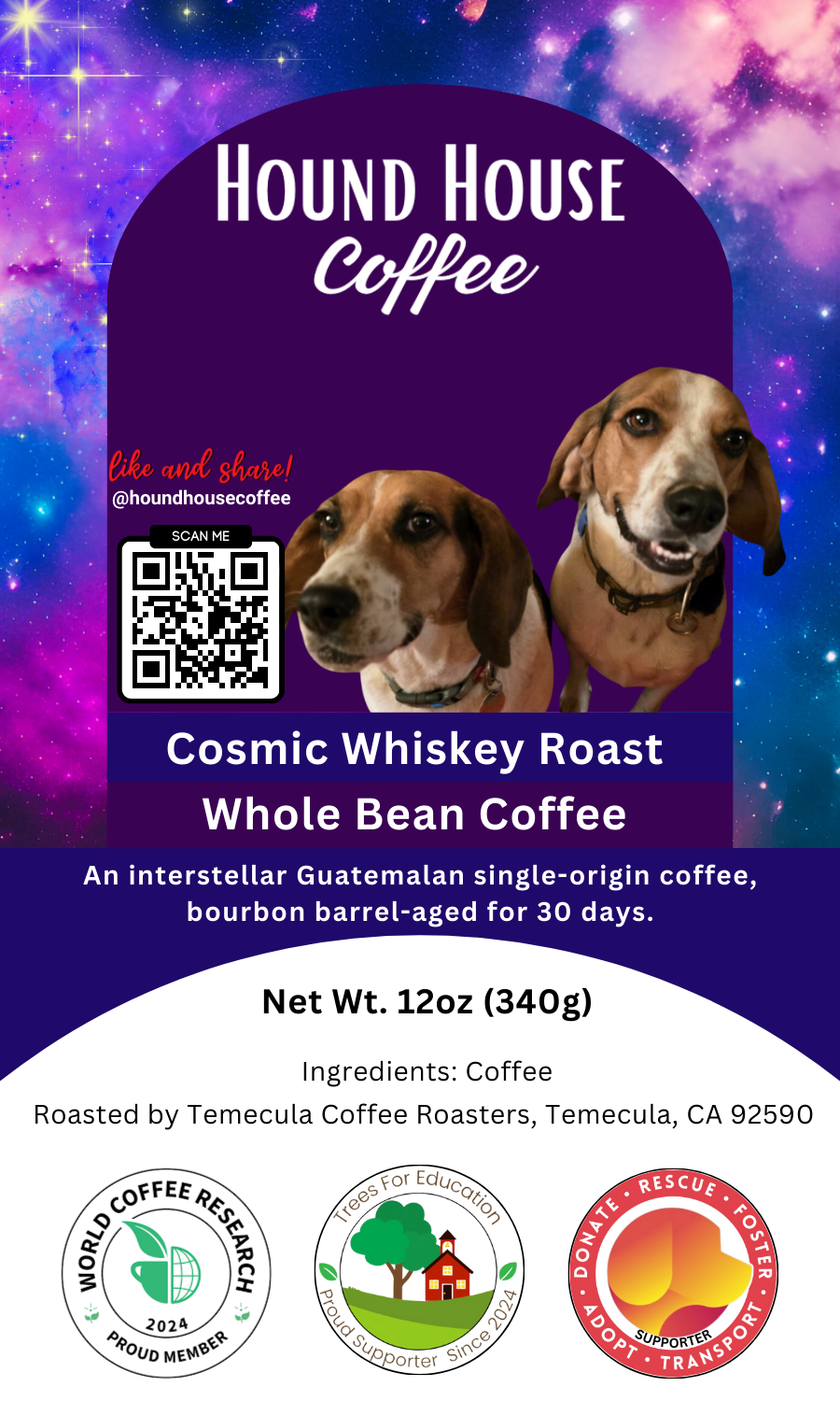 Cosmic Whiskey Roast (Medium Roast) (Single-Origin Guatemala)