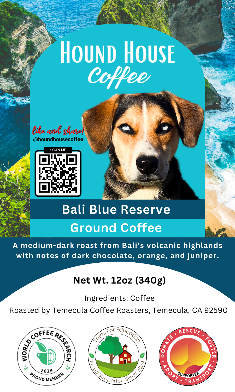 Bali Blue Reserve (Medium-Dark Roast) (Single-Origin Bali)