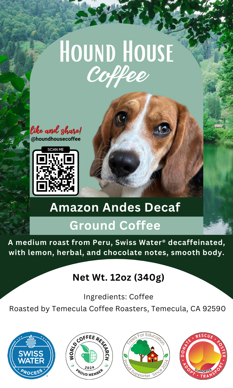 Amazon Andes Decaf (Swiss Water® Process) (Single-Origin Peru) (Decaf)