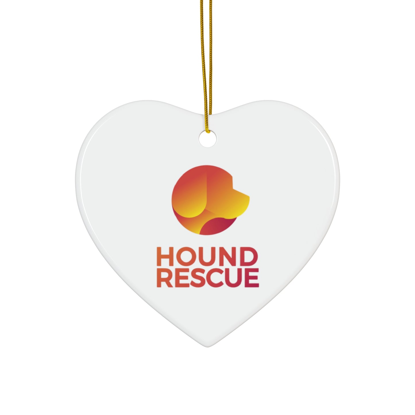 Hound Rescue Ceramic Ornament