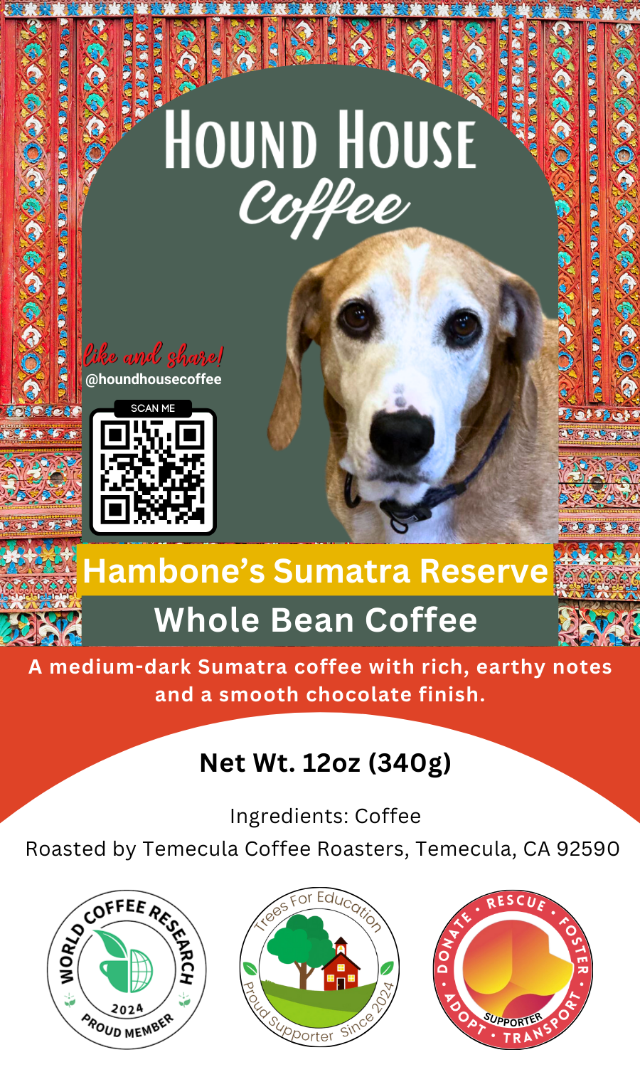 Hambone's Sumatra Reserve (Medium-Dark Roast) (Single-Origin)