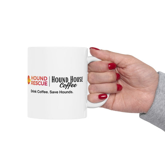 Hound Rescue X Hound House Coffee Ceramic Mug, (11oz)