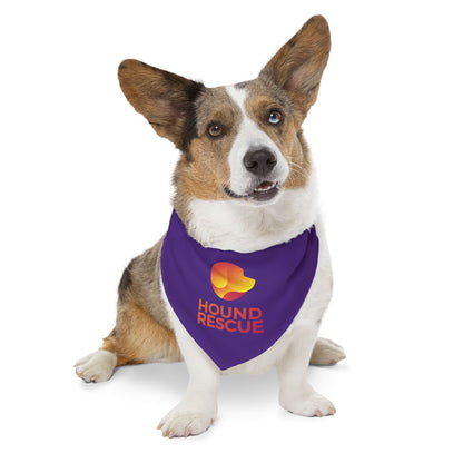 Hound Rescue Pet Bandana Collar (Purple)