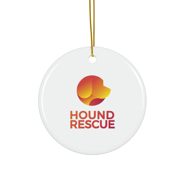 Hound Rescue Ceramic Ornament