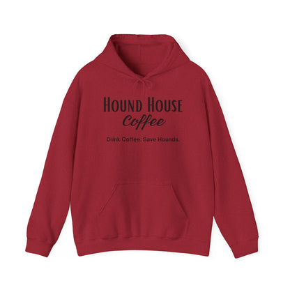 Hound House Coffee Unisex Hooded Sweatshirt: Cozy Up and Show Your Love for Hounds