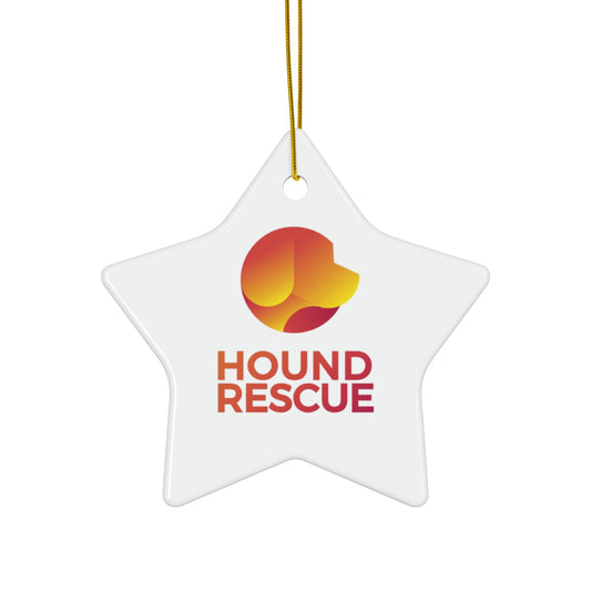 Hound Rescue Ceramic Ornament